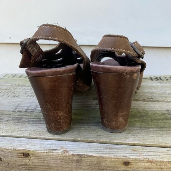 Dansko Rowena Butterfly Brown Leather Slingback Heels Size 40 - Picture 4 of 8